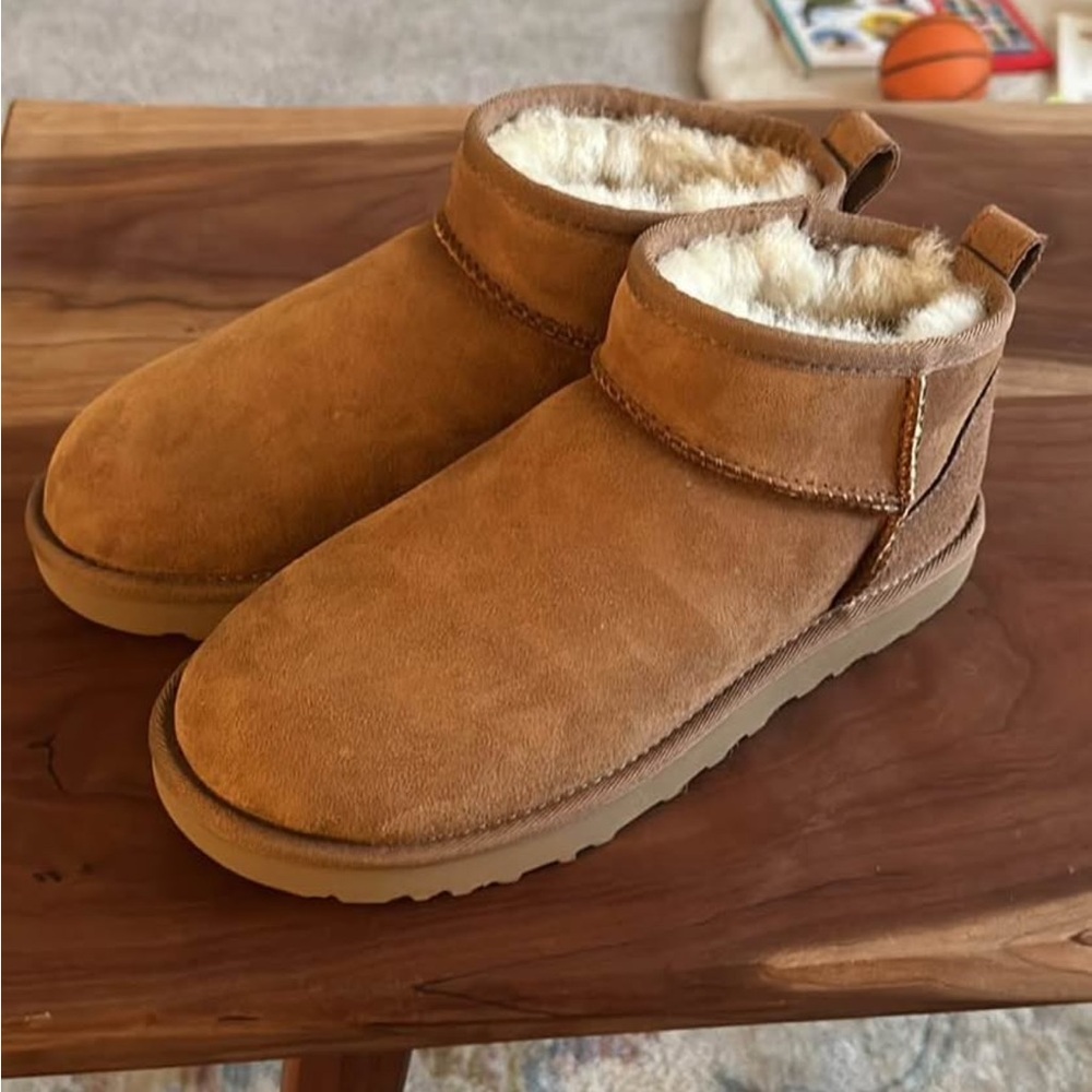 UGG Chestnut Classic Ultra Mini Slip-On Boots